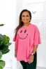 TABY ORIGINAL DESIGN: Smiley Boxy Tee PUFF*** IN Tooty Frooty*** sold by shop taby