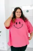 TABY ORIGINAL DESIGN: Smiley Boxy Tee PUFF*** IN Tooty Frooty*** sold by shop taby