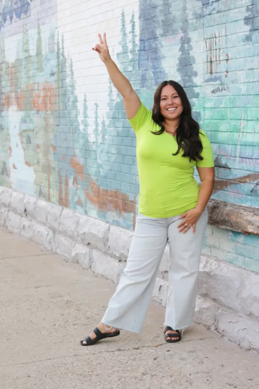 TABY ORIGINAL: Versa Tee In GREEN APPLE* IN SIZES XS-5X** BUNDLE AND SAVE*** sold by shop taby