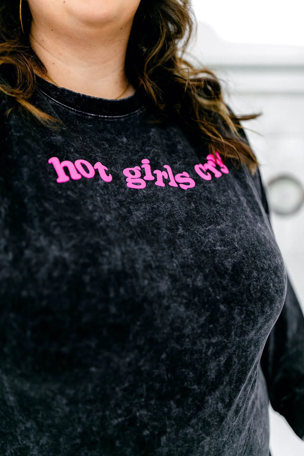 TABY ORIGINAL: Hot Girls Cry Pullover In CHARCOAL*** PUFF*** sold by shop taby product image thumbnail 4