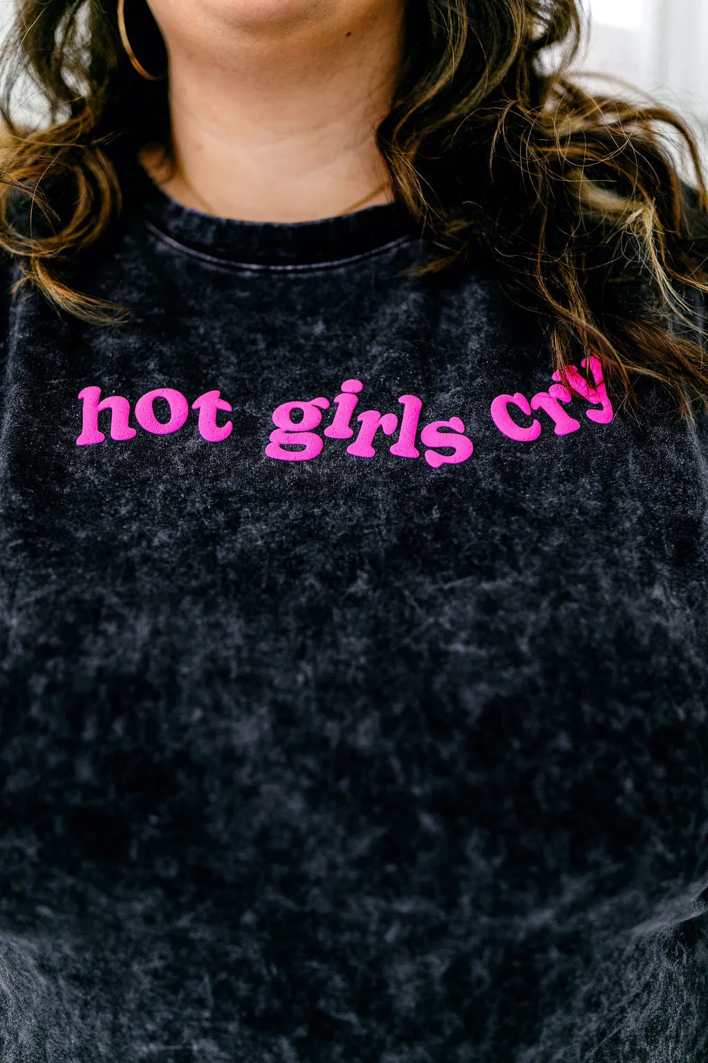 TABY ORIGINAL: Hot Girls Cry Pullover In CHARCOAL*** PUFF*** sold by shop taby product image thumbnail 2