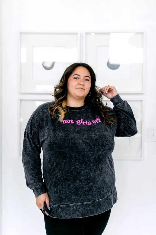 TABY ORIGINAL: Hot Girls Cry Pullover In CHARCOAL*** PUFF*** sold by shop taby