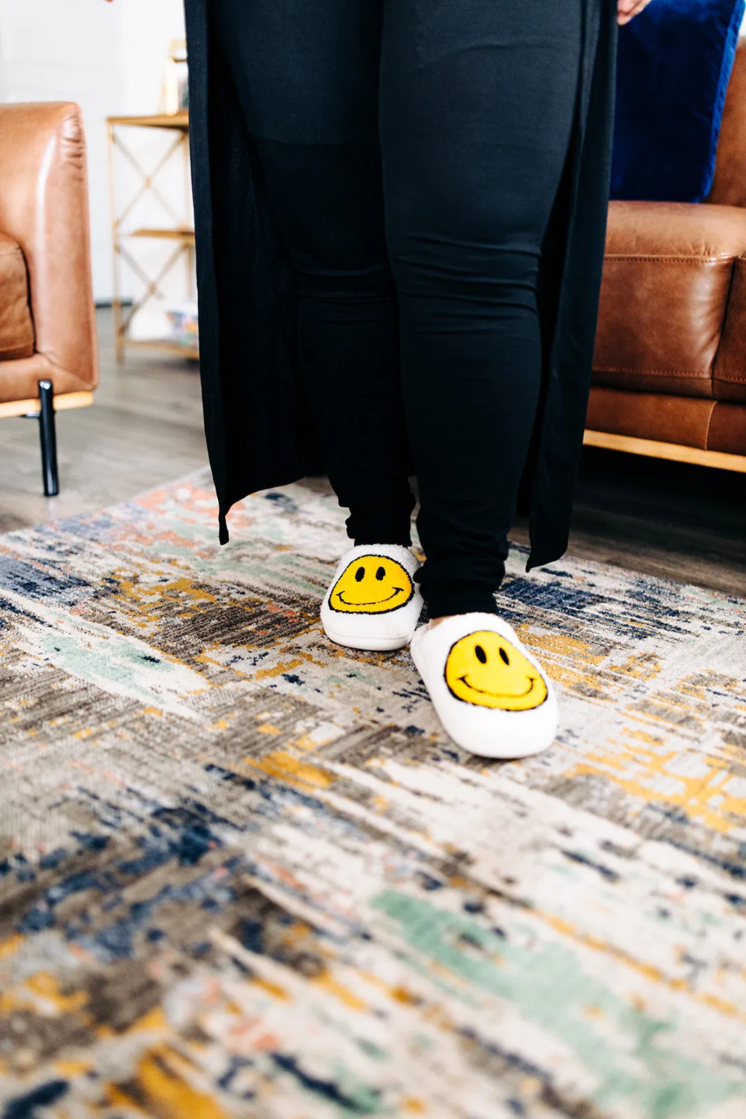 Smile More, Worry Less Slippers In WHITE*** sold by shop taby product image thumbnail 5