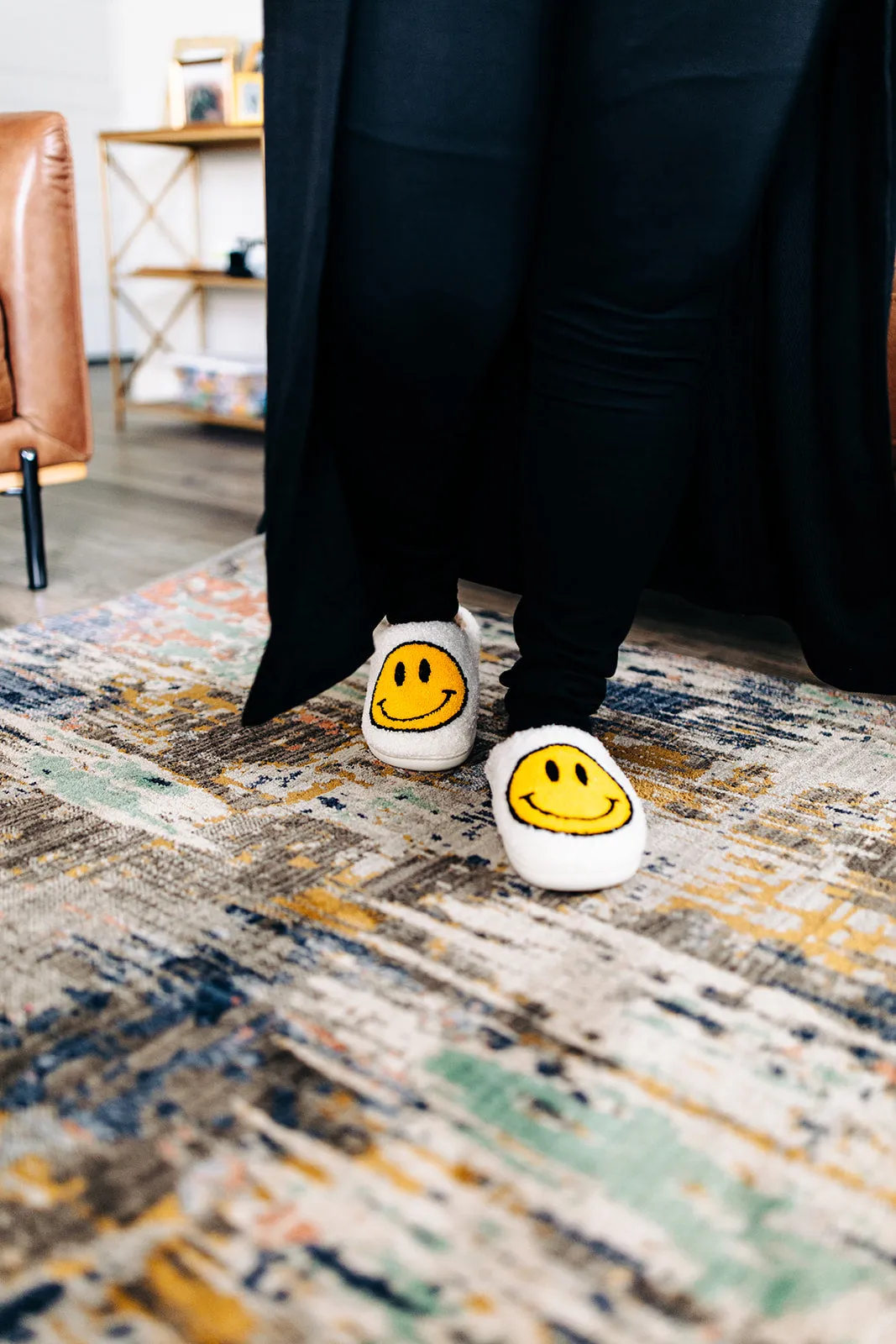 Smile More, Worry Less Slippers In WHITE*** sold by shop taby product image thumbnail 3