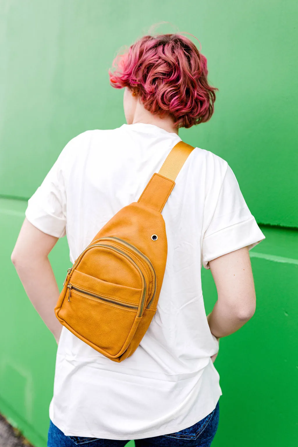 Follow Your Own Path Sling Bag In YELLOW GOLD** sold by shop taby product image thumbnail 2