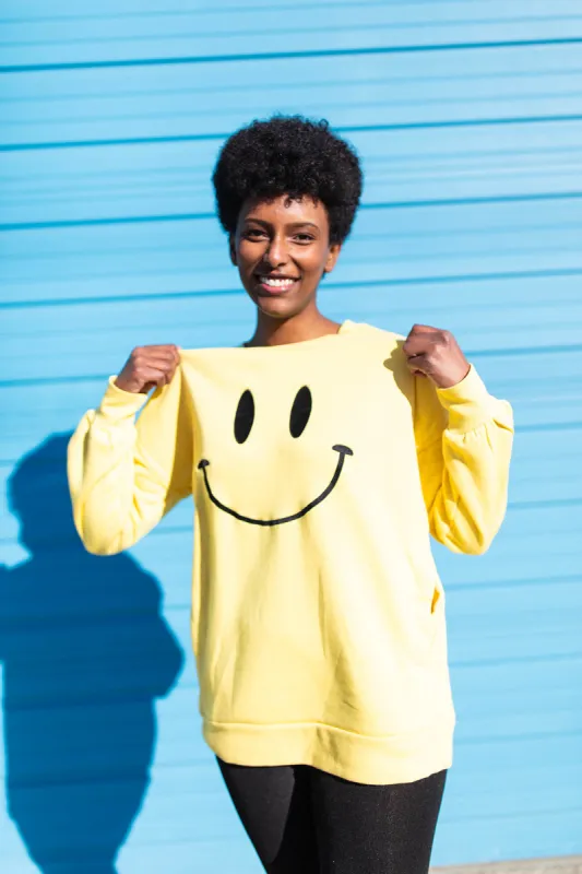 TABY ORIGINAL DESIGN: Smiley Pullover EMBROIDERED*** RESTOCKED*** made by shop taby