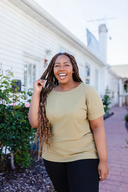 The Kendall Ribbed Top sold by shop taby