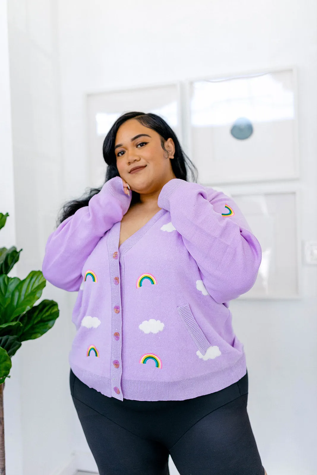 I’m Good Cardigan in sizes XS-5X*** EMBROIDERED*** FLUFFY TEXTURED CLOUDS*** sold by shop taby product image thumbnail 5