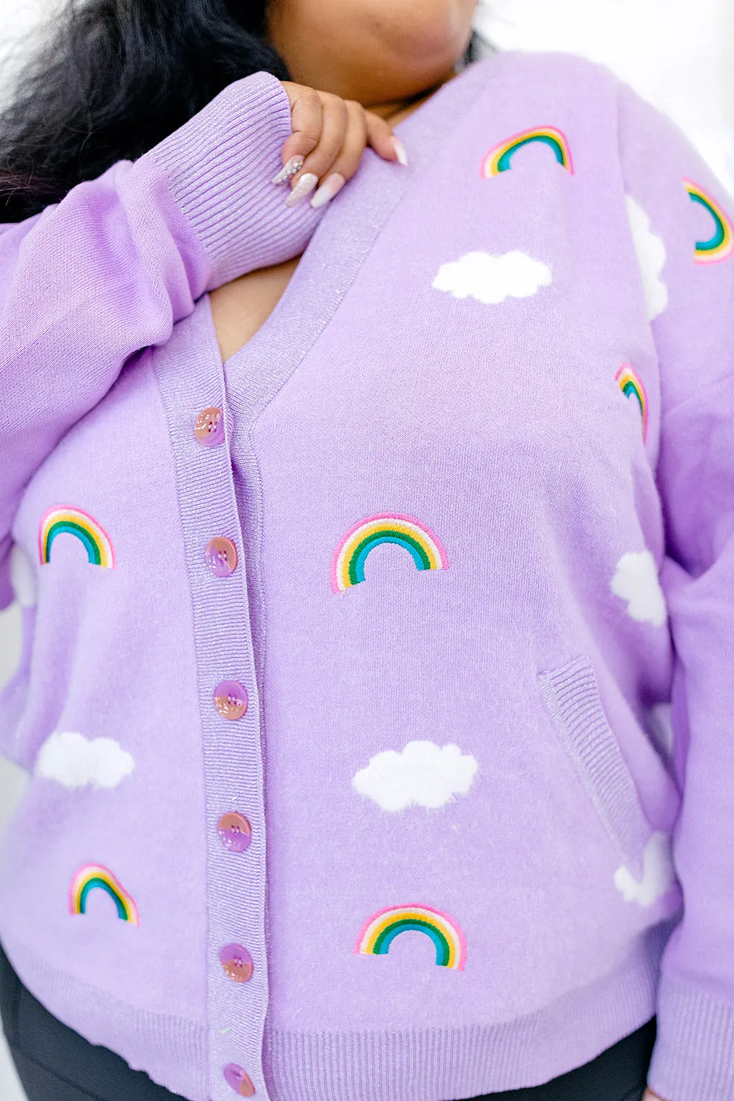 I’m Good Cardigan in sizes XS-5X*** EMBROIDERED*** FLUFFY TEXTURED CLOUDS*** sold by shop taby product image thumbnail 2