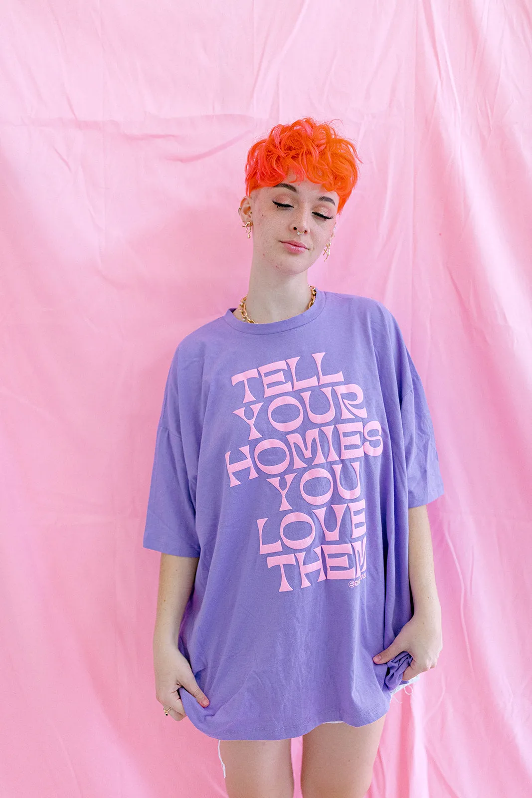 TABY ORIGINAL: Tell Your Homies You Love Them Boxy Tee EXTREME PUFF*** sold by shop taby product image thumbnail 4