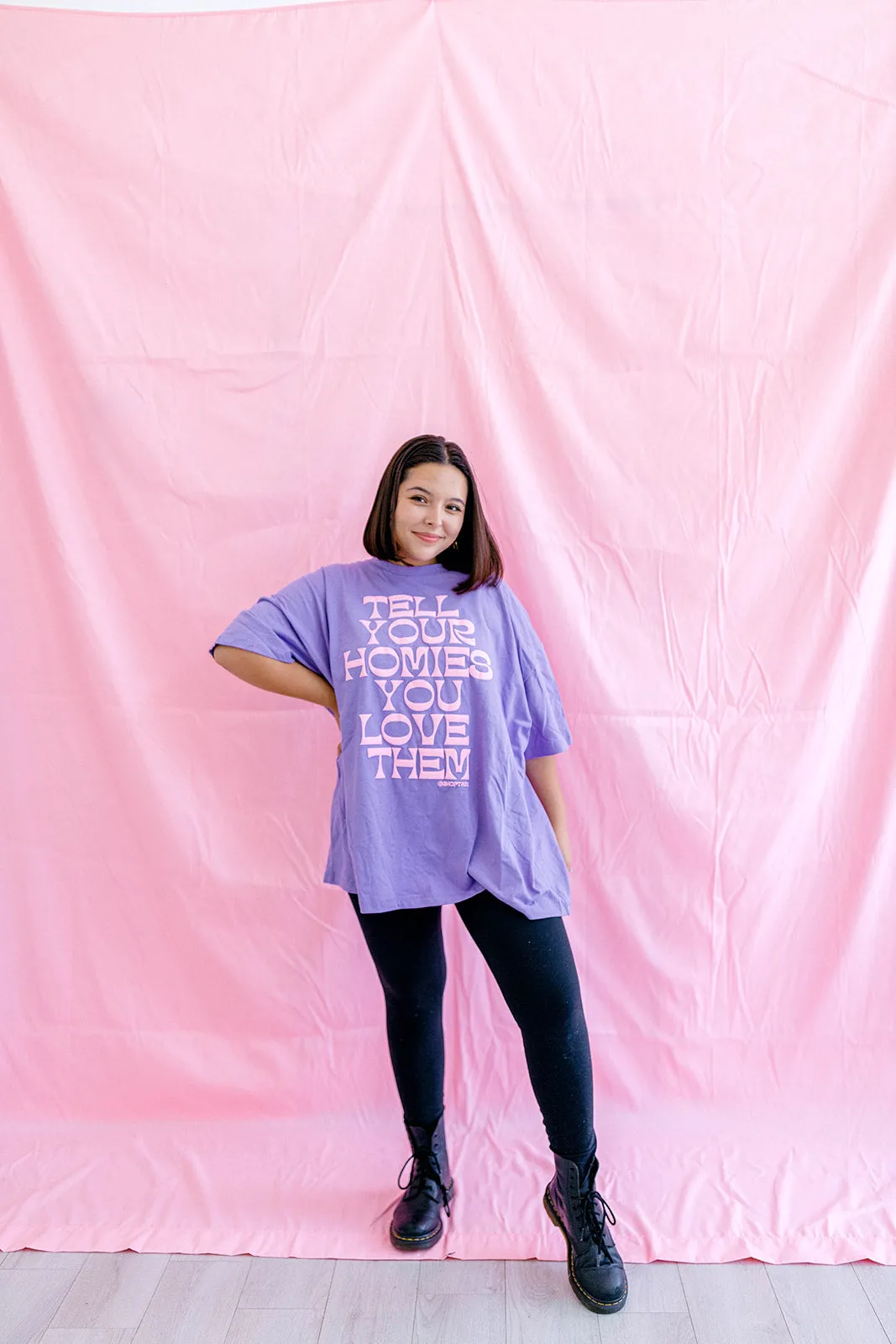 TABY ORIGINAL: Tell Your Homies You Love Them Boxy Tee EXTREME PUFF*** sold by shop taby product image thumbnail 2