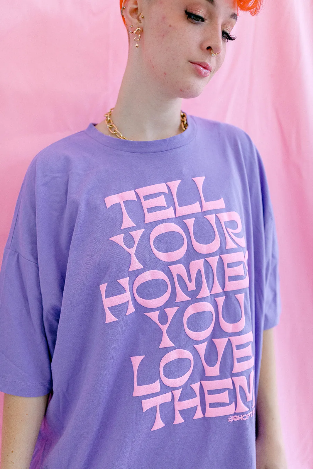 TABY ORIGINAL: Tell Your Homies You Love Them Boxy Tee EXTREME PUFF*** sold by shop taby product image thumbnail 3