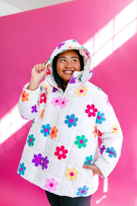Afends AFENDS Womens Tully - Check Puffer Jacket - Forest