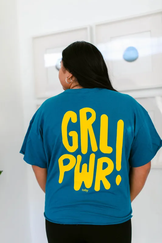 TABY ORIGINAL DESIGN: Girl Power Boxy Knit Top sold by shop taby