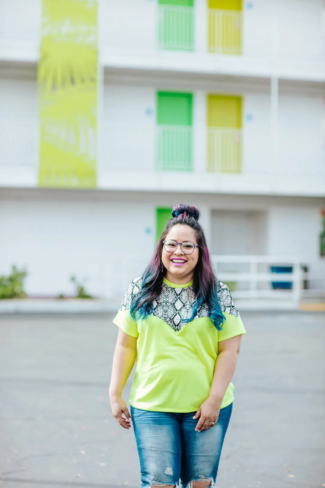 Neon Yellow Snake Yoke Tee sold by shop taby product image thumbnail 3