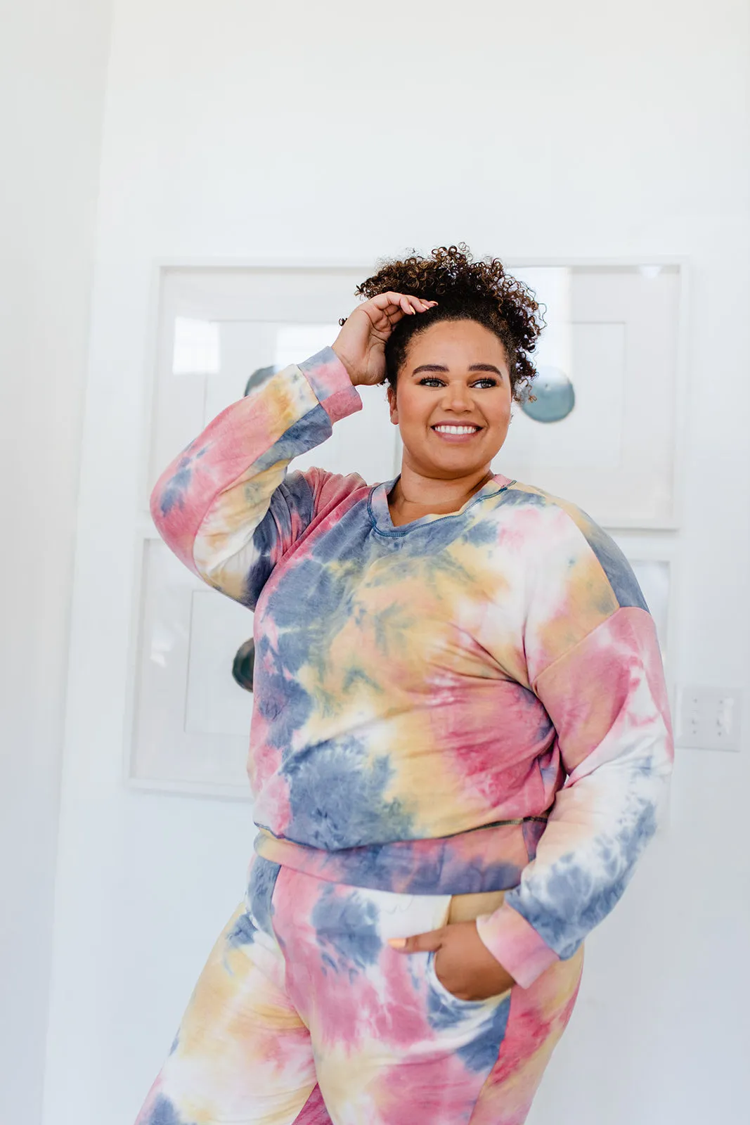 Say Yes To The Matching Tie Dye Set IN SKY DYE sold by shop taby