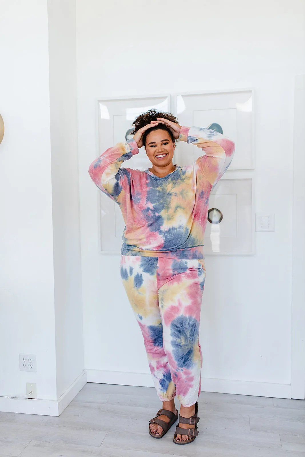 Say Yes To The Matching Tie Dye Set IN SKY DYE sold by shop taby product image thumbnail 3