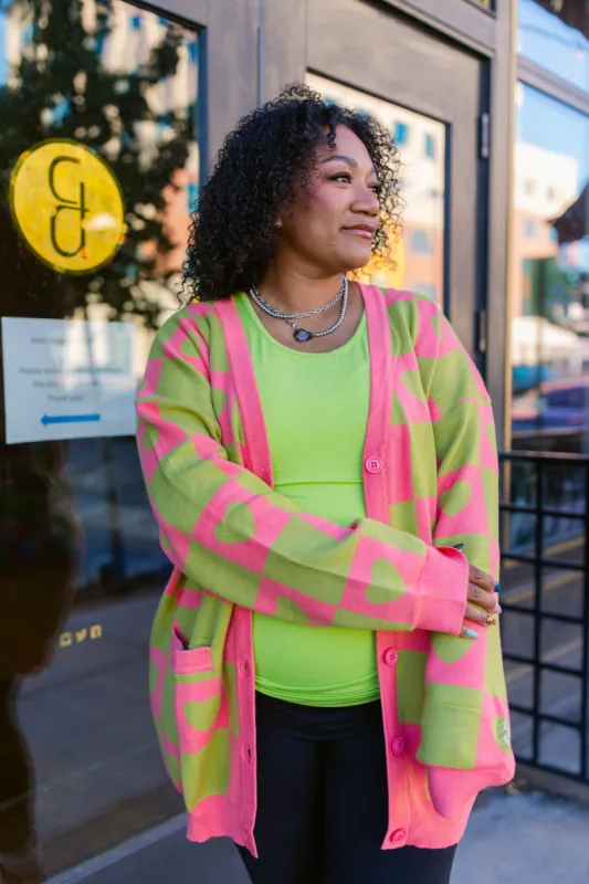 TABY ORIGINAL: Radical Self Love Cardigan In CACTUS KISS** RESTOCKED*** made by shop taby