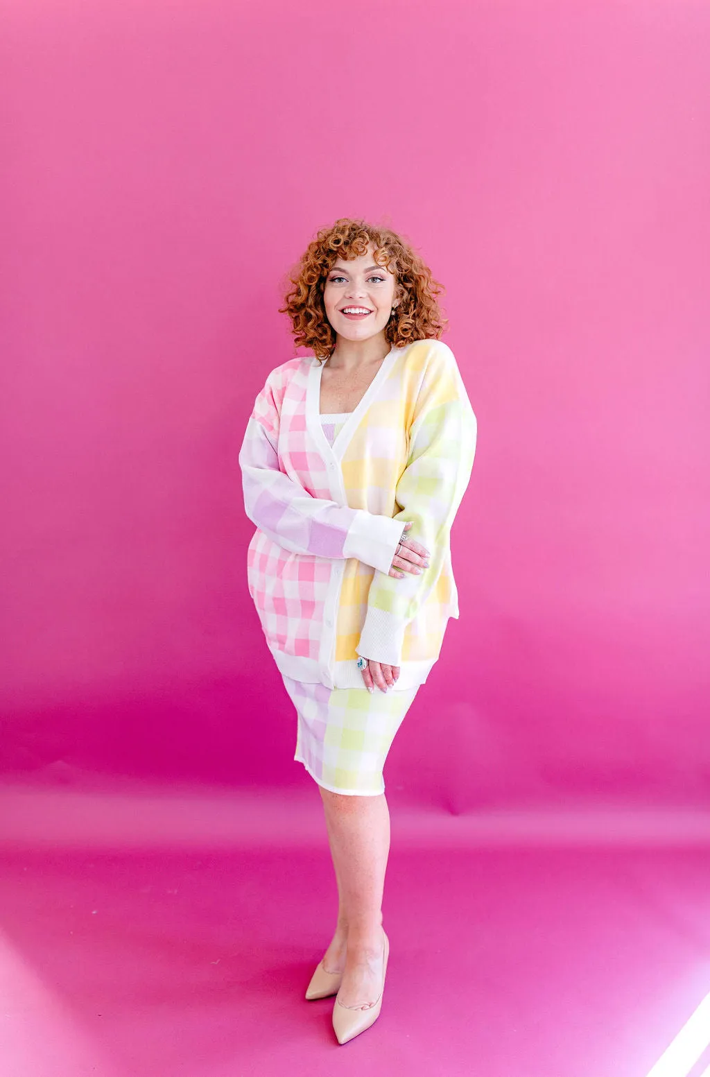 TABY ORIGINAL: Sweet Gingham Dress Cardigan Set IN SIZES XS-5X** sold by shop taby product image thumbnail 4