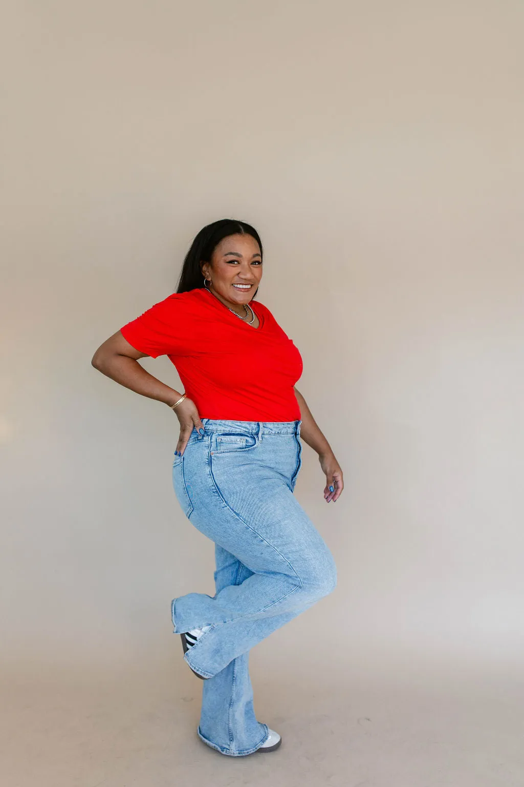 TABY ORIGINAL: Versa Tee In RED*** IN SIZES XS-5X** BUNDLE AND SAVE*** sold by shop taby product image thumbnail 4