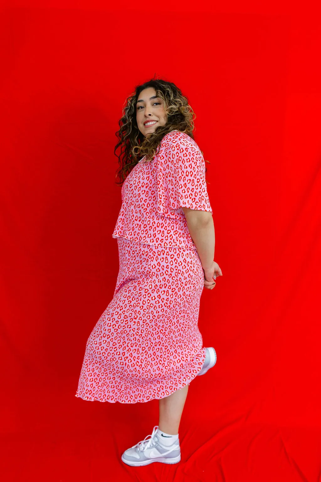 TABY ORIGINAL: Fiercely Loved Plissé Skirt Set IN SIZES XS-5X*** sold by shop taby product image thumbnail 4