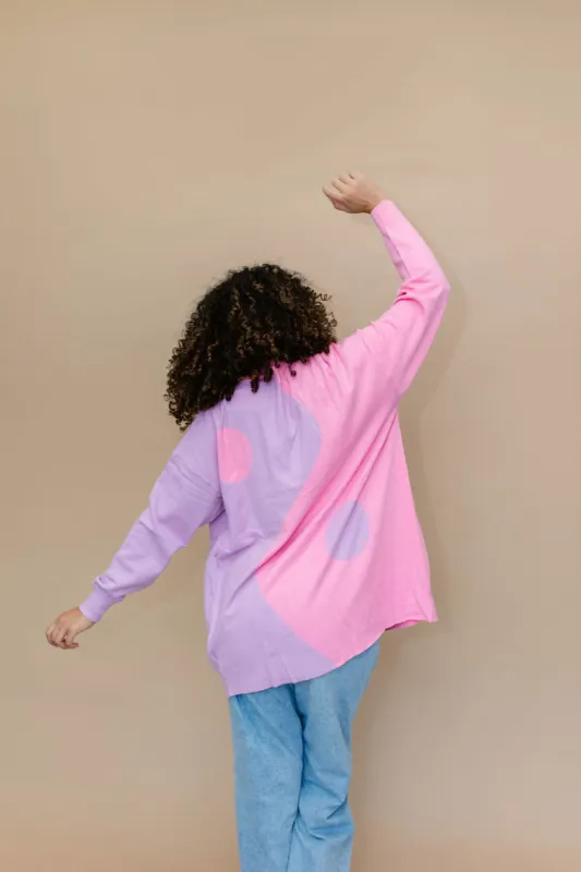 TABY ORIGINAL: The Yin To My Yang Cardigan In LAVENDER & PINK** In Sizes XS-5X!*** made by shop taby