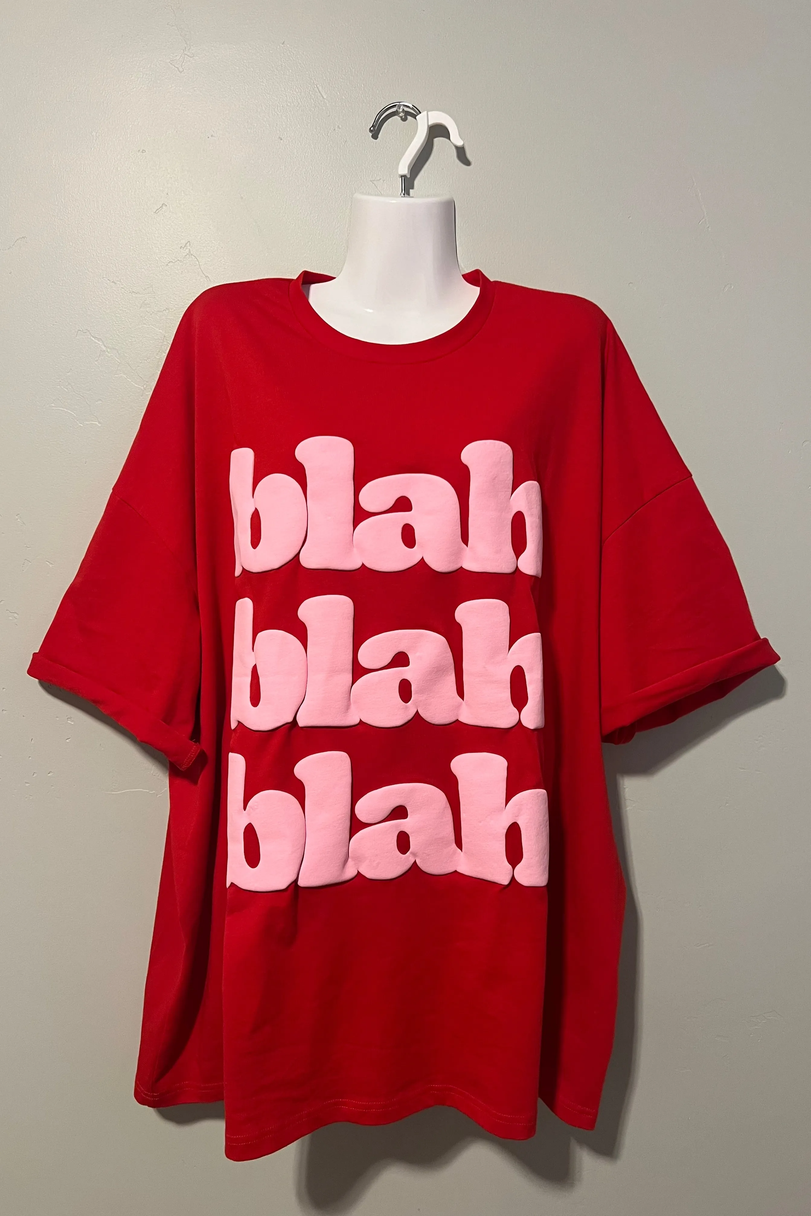 TABY ORIGINAL: BLAH BLAH Blah Boxy Tee In Sizes XS-5X!** 2 sided flippable neckline*** sold by shop taby product image thumbnail 4