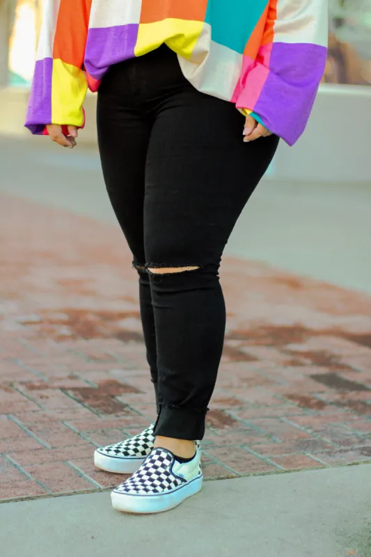 Black High Rise Skinny Crop Pants sold by shop taby