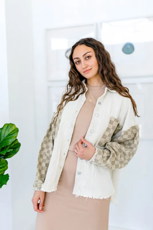 Check Me Out Checkered Jacket sold by shop taby