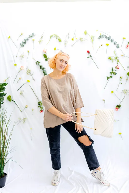 Oversized Boho Blouse In Mocha*** sold by shop taby