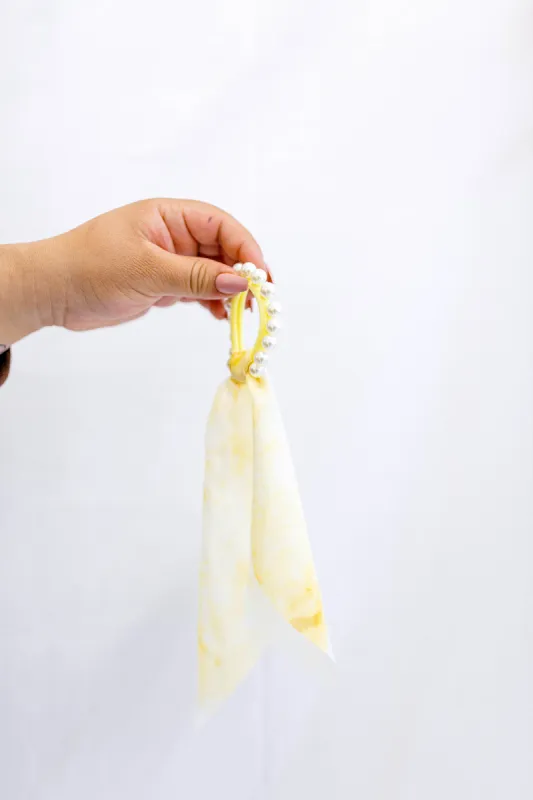 Yellow Pearl Scrunchie sold by shop taby