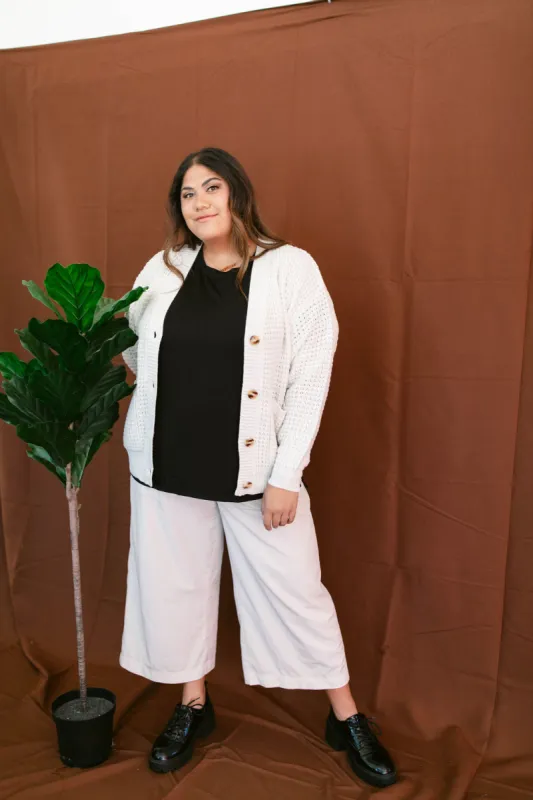 Waffle Cardigan Sweater In BONE*** sold by shop taby