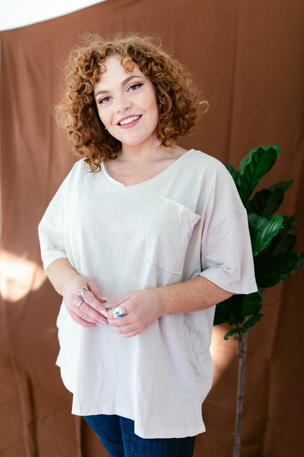 Weekend Boyfriend Tee In BONE*** sold by shop taby product image thumbnail 3