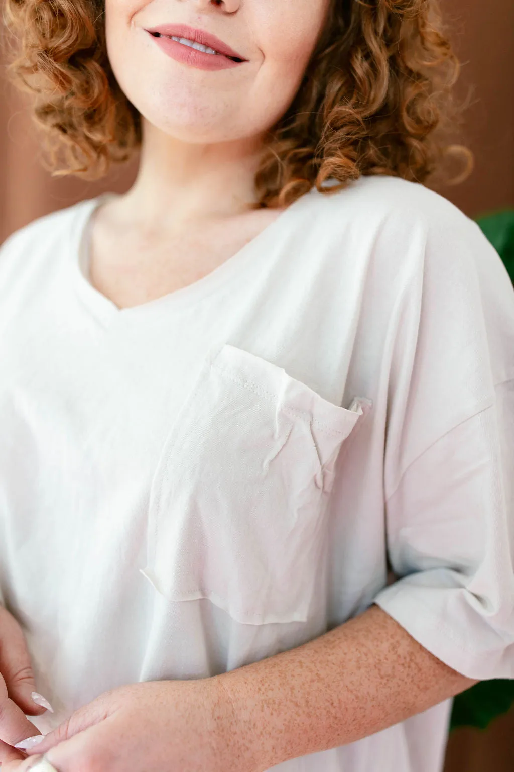 Weekend Boyfriend Tee In BONE*** sold by shop taby product image thumbnail 2