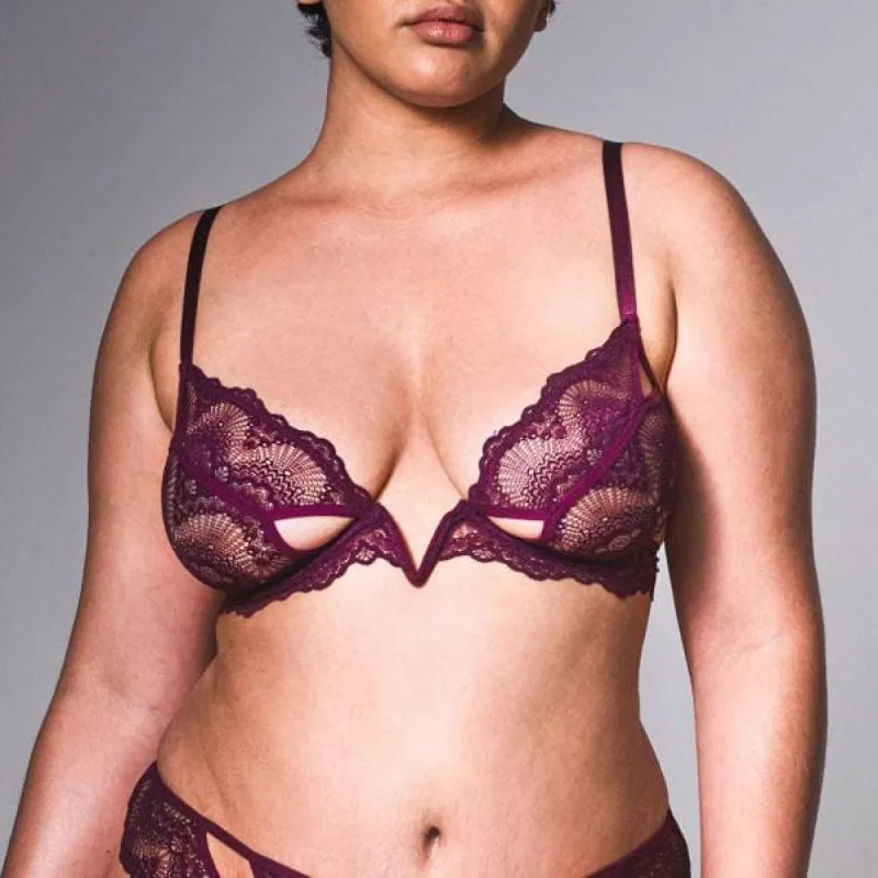 Kane V-wire Bra - Cherry - FINAL SALE sold by Thistle and Spire