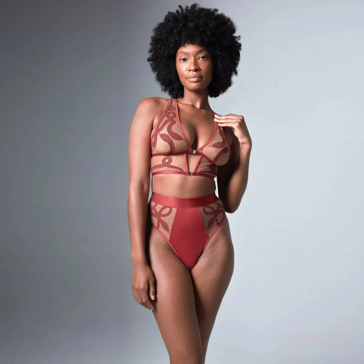 Medusa Bralette - OxBlood/Toffee sold by Thistle and Spire product image thumbnail 3