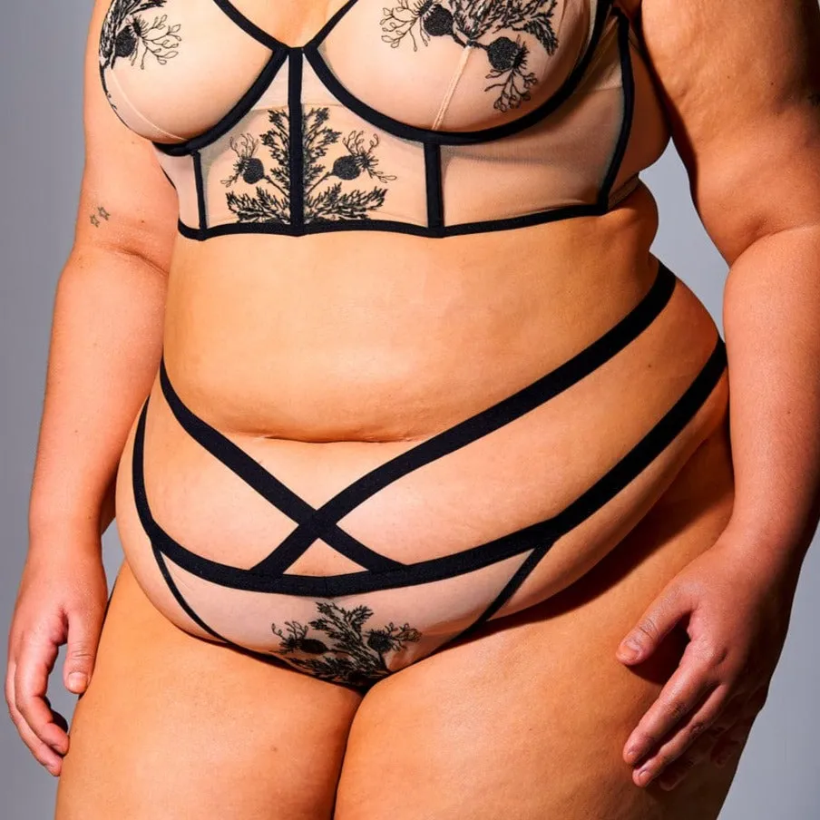 Verona Embroidered Thong - FINAL SALE sold by Thistle and Spire