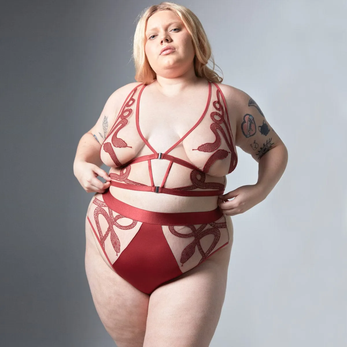 Medusa Bralette - Oxblood - Available in Multiple Nudes sold by Thistle and Spire product image thumbnail 5