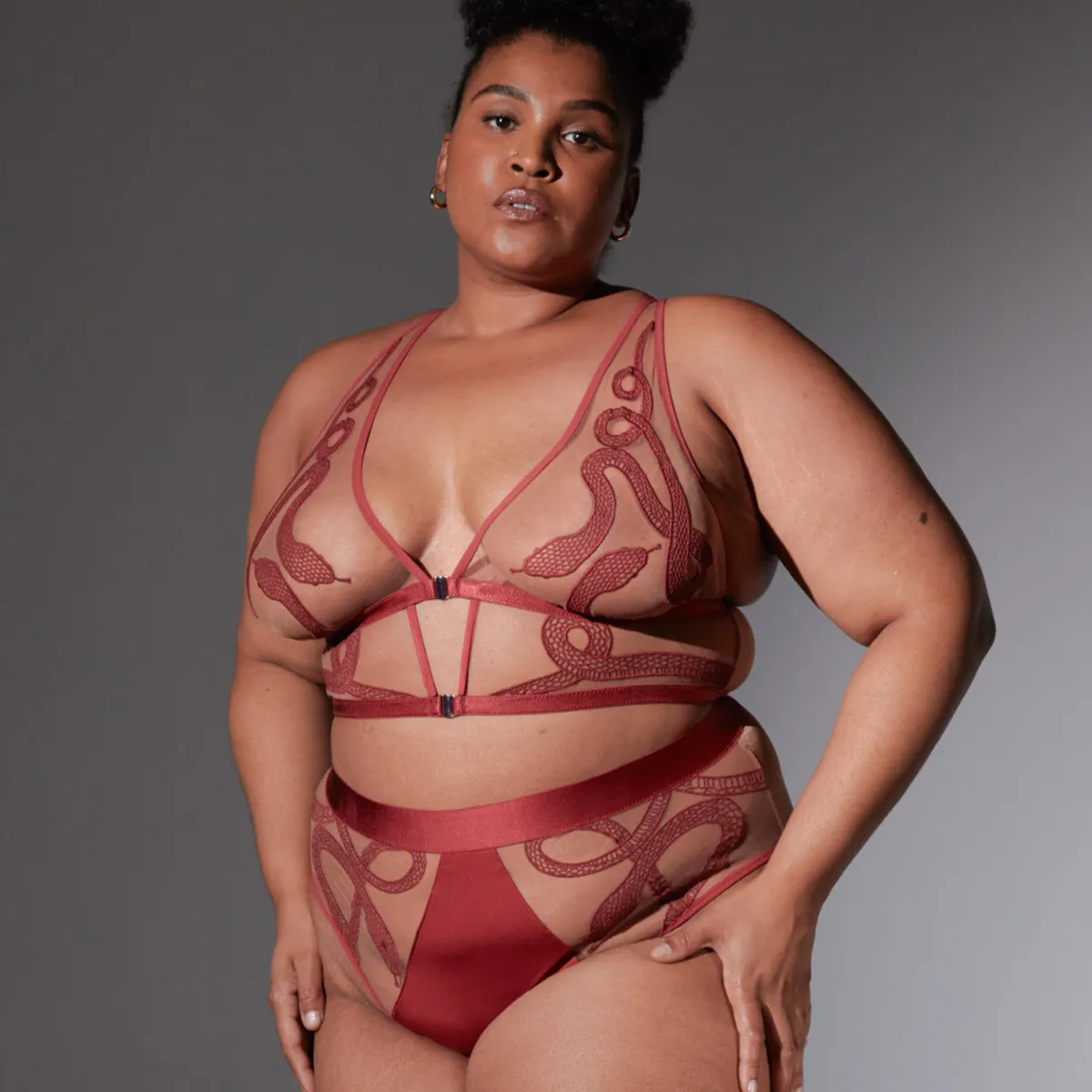 Medusa Bralette - Oxblood - Available in Multiple Nudes sold by Thistle and Spire product image thumbnail 2