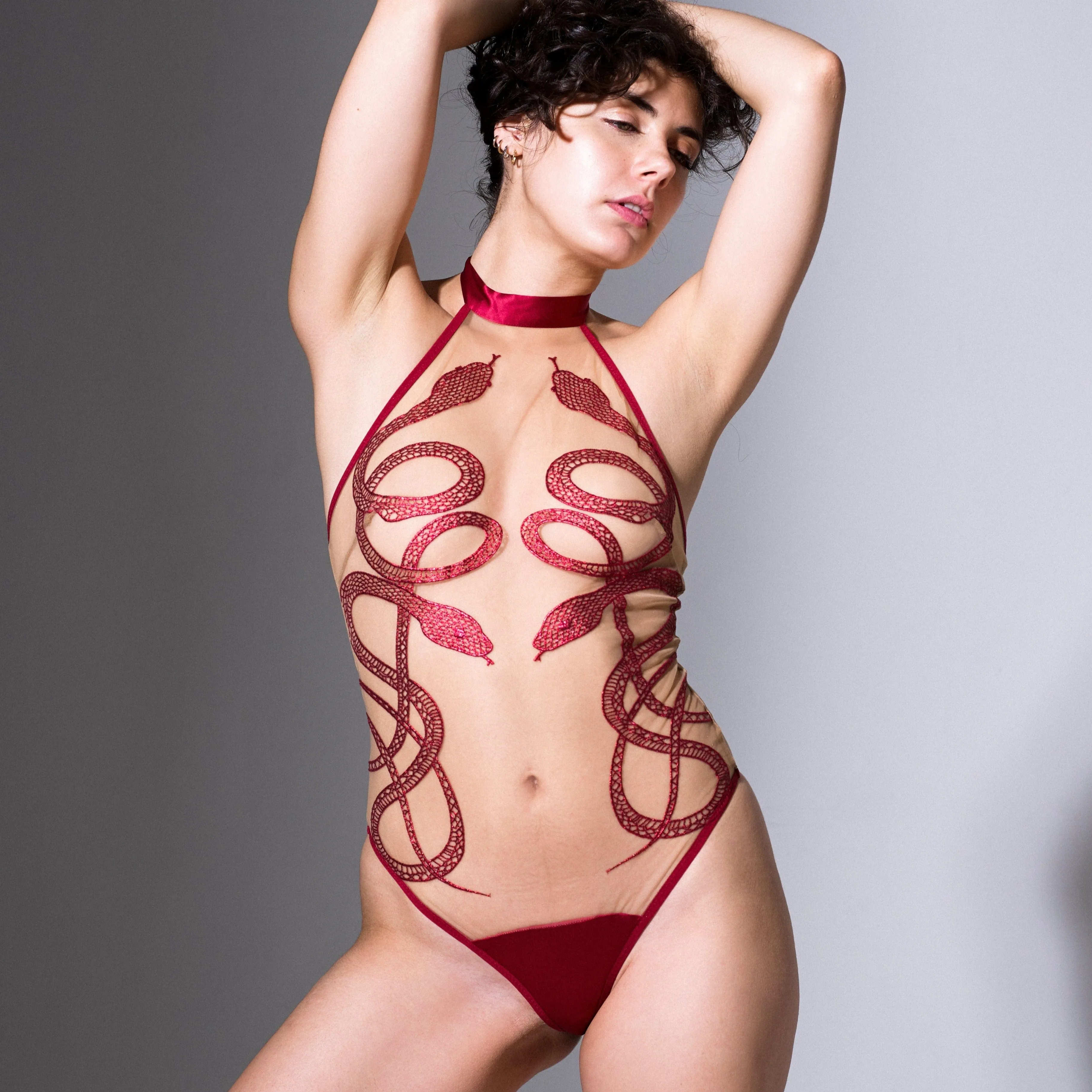 Medusa Bodysuit - Oxblood - Available in Multiple Nudes sold by Thistle and Spire