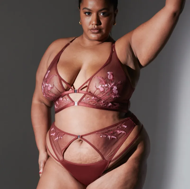 Cirsi Bralette & Bikini Set - Burgundy sold by Thistle and Spire