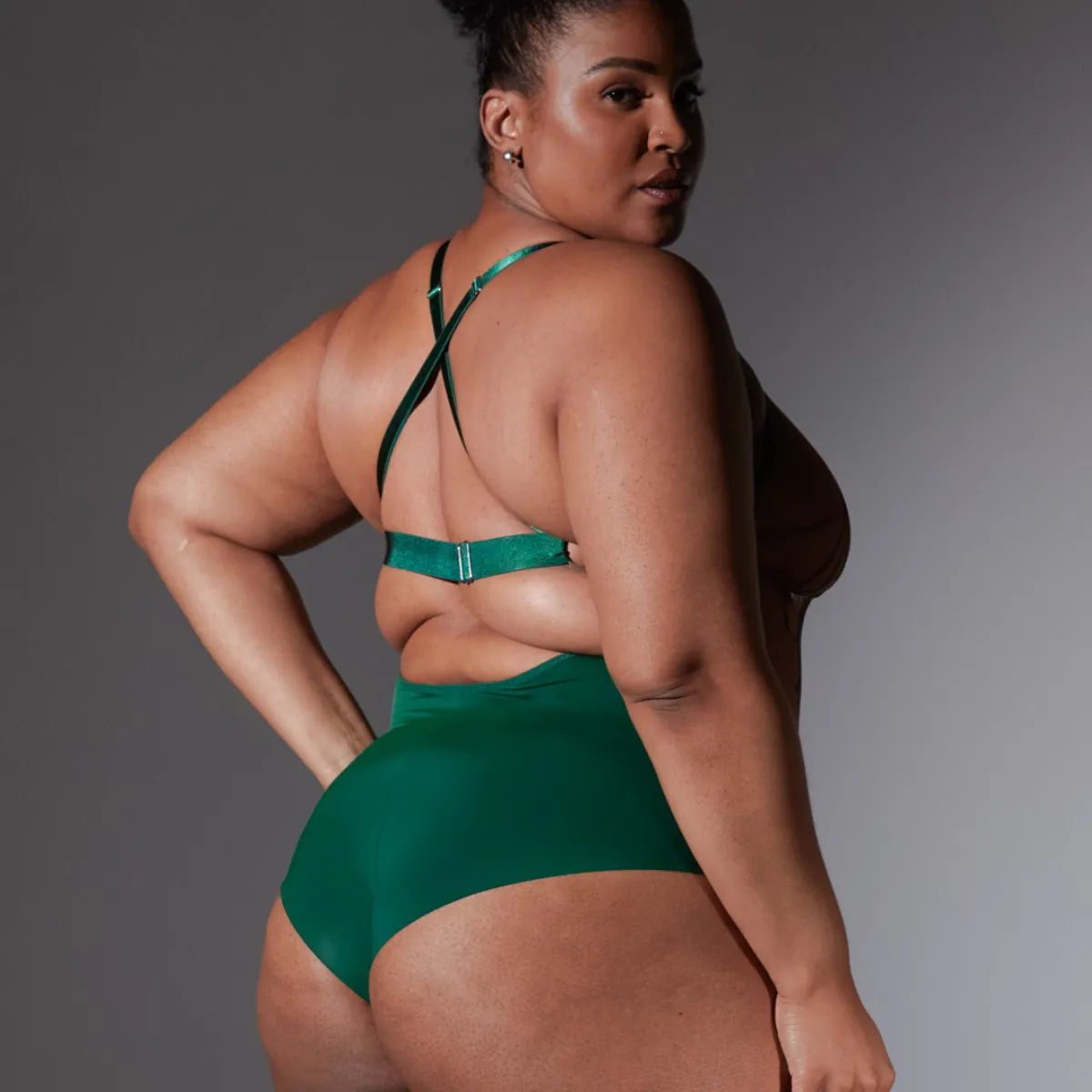 Dracona Bodysuit - Emerald - Available in Multiple Nudes - FINAL SALE sold by Thistle and Spire product image thumbnail 4