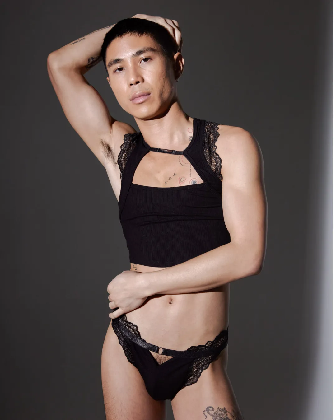 Kane Cropped Tank & Jockstrap Set sold by Thistle and Spire product image thumbnail 3