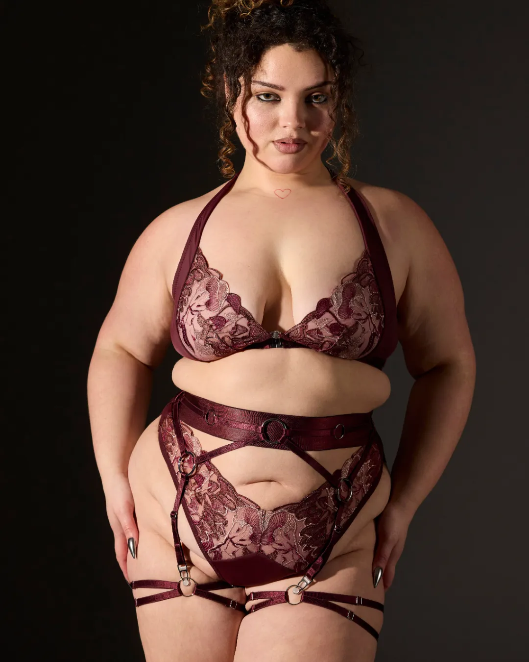 Strapped in Thigh Garters - Mauve - FINAL SALE sold by Thistle and Spire product image thumbnail 2