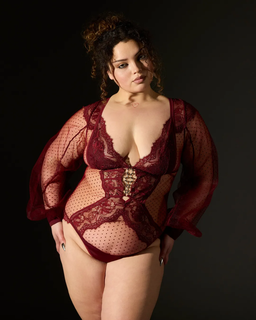 Constellation Bodysuit - Burgundy sold by Thistle and Spire product image thumbnail 3