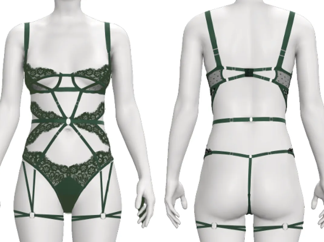 Minna Playsuit - Emerald made by Thistle and Spire