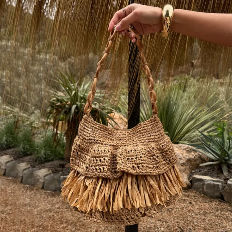 Raffia Bag sold by Never Fully Dressed