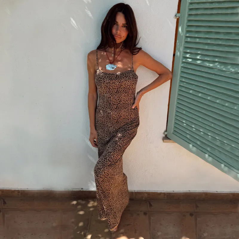 Leopard Mesh Slip Dress Petite sold by Never Fully Dressed