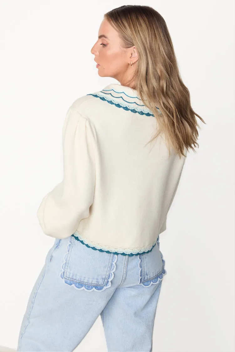Cream Sundaze Romance Cardigan sold by Never Fully Dressed product image thumbnail 5