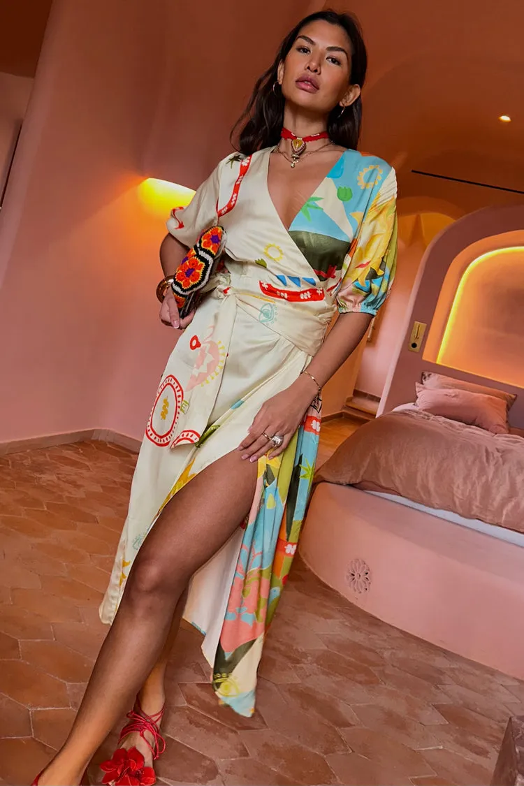 Multi Sundazed Summer Vienna Wrap Dress sold by Never Fully Dressed product image thumbnail 2